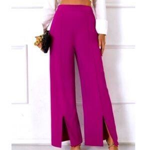 Wide Leg Pants Raspberry Colored Mid Rise Size 5